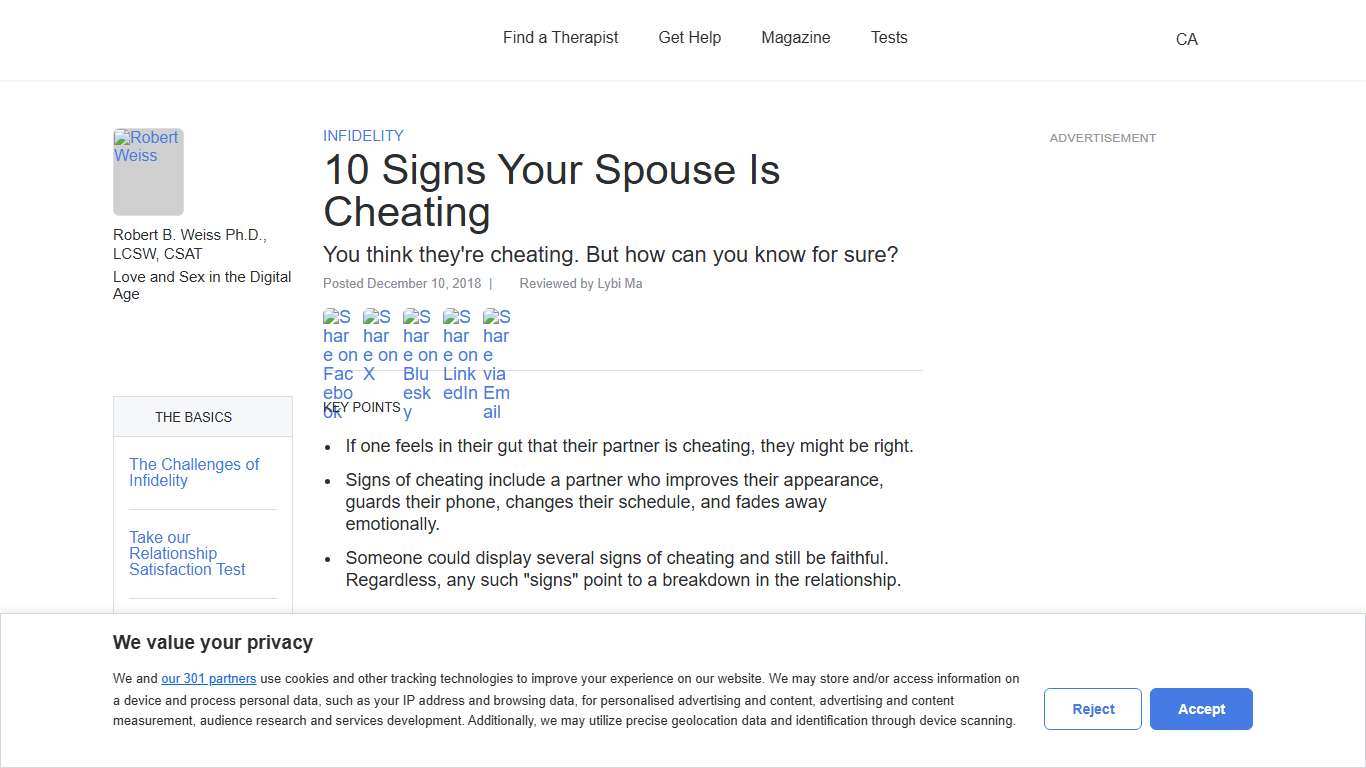 10 Signs Your Spouse Is Cheating Psychology Today Canada